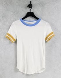 Free People lets do this ringer t-shirt in retro stripe at ASOS