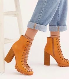 Free People x Jeffrey Campbell Palermo Lace Up Bootie at Free People