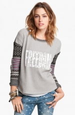 Freedom mixed media top by Free People at Nordstrom