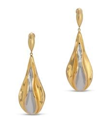 Freeform Drop Earrings in 18K Bi-Color Gold Mrenor at Merenor