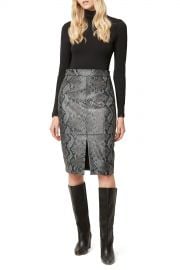 French Connection   Elias Leather Snake Skin Pencil Skirt   Nordstrom Rack at Nordstrom Rack