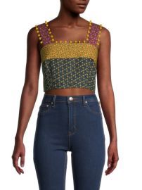 French Connection Adita Pom-Pom Crop Top on SALE at Saks Off 5th