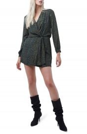 French Connection Ariel Drape Knot Long Sleeve Minidress   Nordstrom at Nordstrom