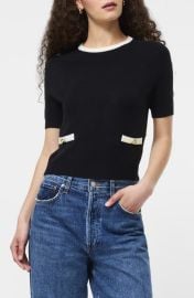 French Connection Babysoft Short Sleeve Sweater at Nordstrom