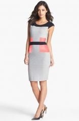 French Connection Colorblock Ponte Knit Sheath Dress at Nordstrom