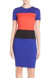 French Connection ColorblockJersey Sheath Dress at Nordstrom