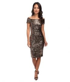 French Connection Cosmic Sparkle Dress 71CSA Tiger Gold at 6pm