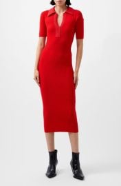 French Connection Cosysoft Polo Rib Midi Sweater Dress at Nordstrom