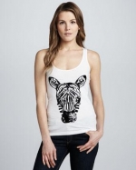 French Connection Fast Nairobi Zebra top at Neiman Marcus