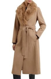 French Connection Favan Coat with faux fur collar at Nordstrom