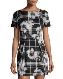 French Connection Floral Plaid Dress at Last Call