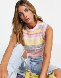 French Connection Kasper sweater vest in space dye knit at ASOS