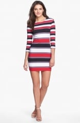 French Connection Kiren Stripe Stretch Cotton Body-Con Dress at Nordstrom