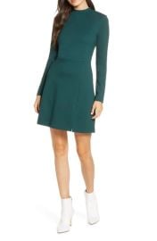 French Connection Lula Knit Minidress in Bayou Green at Nordstrom