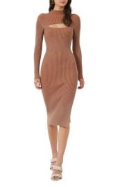 French Connection Mathilda Knit Cutout Long Sleeve Dress at Nordstrom