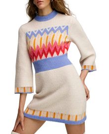 French Connection Neya Fair-Isle 34-Sleeve Sweater Dress Reviews - Dresses - Women - Macys at Macys