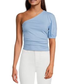 French Connection Rosanna Asymmetrical Neck One Shoulder Puff Sleeve Top Dillardx27s at Dillards