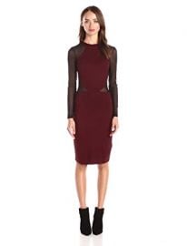 French Connection Women s Viven Paneled Long-Sleeve Dress at Amazon