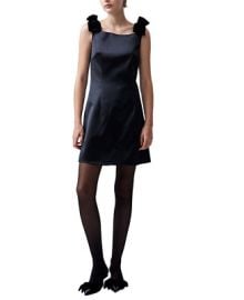 French Connection Womens Carey Velvet-Strap Satin Minidress - Macys at Macys