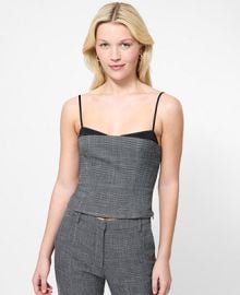 French Connection Womenx27s Owen Plaid Suiting Corset Top - Macyx27s at Macys