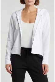 French Terry Crop Zip Hoodie at Nordstrom Rack
