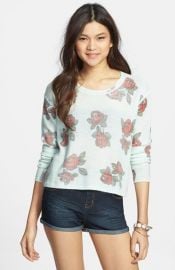 Frenchiand174 Floral Print Crop Pullover at Nordstrom