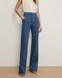 Frenkle Denim Pant in Cosmo Blue at Veronica Beard
