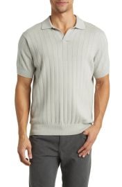 Frey\'s Crescent Rib Cotton Sweater Polo at Nordstrom