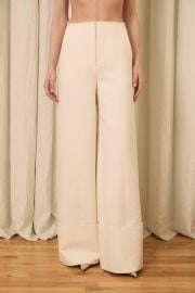 Freya Wide Leg Pant in WoolCotton Suiting LEIN at Lein