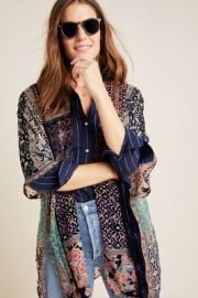 Frida Burnout Velvet Kimono at Anthropologie