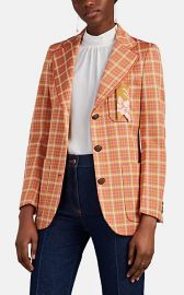 Frida Checked Three-Button Blazer at Barneys