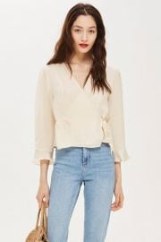 Frill Wrap Blouse at Topshop