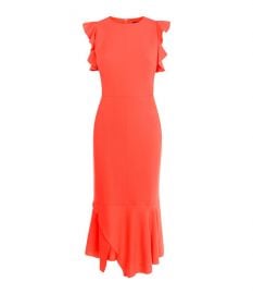 Frilly Fitted Pencil Dress at Karen Millen