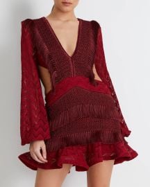 Fringe Cut-Out Mini Dress FINAL SALE at Patbo