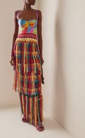 Fringed Bustier Maxi Dress By Alejandra Alonso Rojas at Moda Operandi