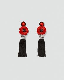 Fringed Flower Earrings by Zara at Zara