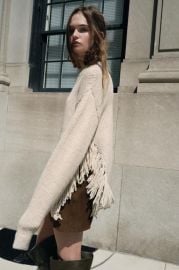 Fringed Knit Sweater at Zara