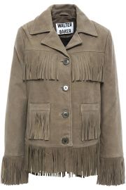 Fringed suede jacket by Walter Baker at The Outnet