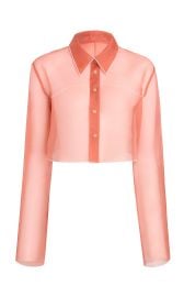 Fritz Cropped Silk Organza Shirt By Khaite at Moda Operandi