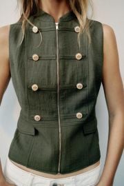 Frog Fastening Vest With Zipper at Zara