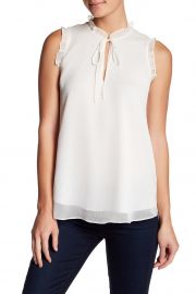 Front Tie Ruffle Trim Blouse by Haute Hippie at Nordstrom Rack