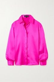 Fuchsia Silk-charmeuse shirt SERGIO HUDSON NET-A-PORTER at Net a Porter