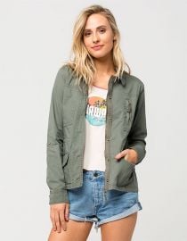 Full Tilt Collared Twill Womens Anorak Jacket at Tillys