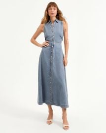 Fuller Denim Midi Dress in Starlight at Veronica Beard