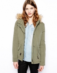 Fur Hood Parka by Only at Asos