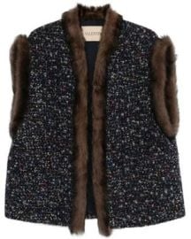 Fur Trim Gilet at Farfetch