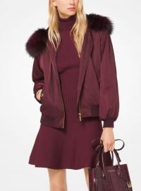 Fur-Trimmed Bomber Jacket by Michael Michael Kors at Michael Kors