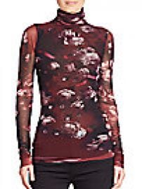 Fuzzi - Floral Printed Turtleneck Top at Saks Fifth Avenue