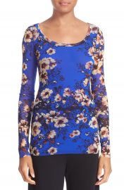 Fuzzi Floral Print Tulle Top at Nordstrom