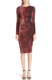 Fuzzi Leopard Burnout Velvet Dress   Nordstrom at Nordstrom